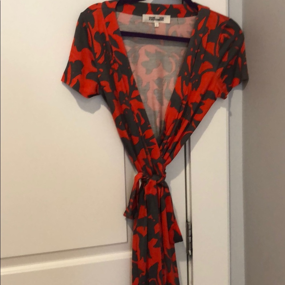 DVF floral wrapped dress